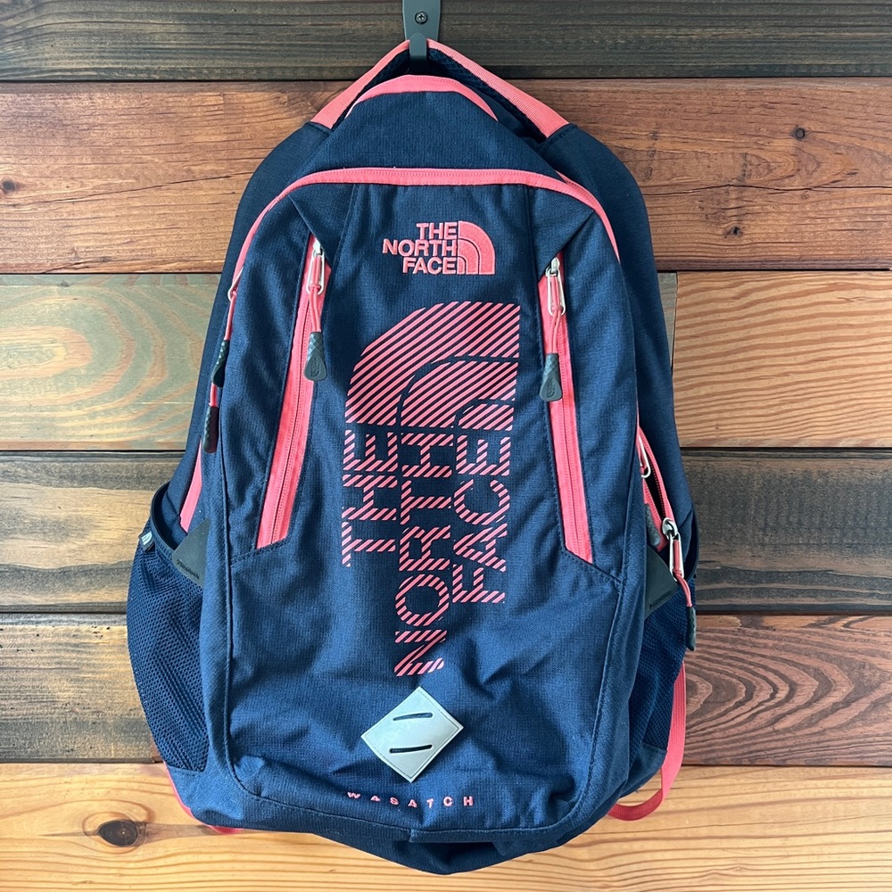The North Face Navy and Pink Backpack